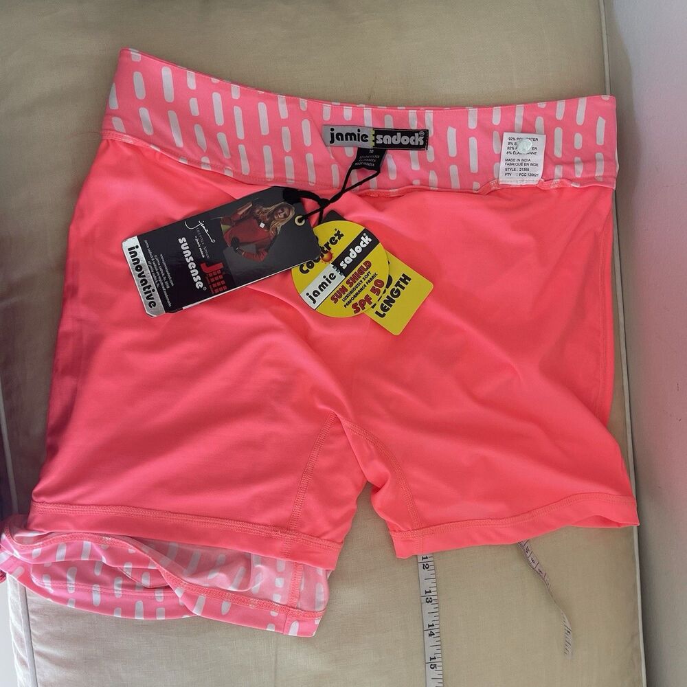 Jamie Sadock Upf 50 Mid Rise Zip Pocket Skort Pink 10 New $110 - Picture 9 of 11